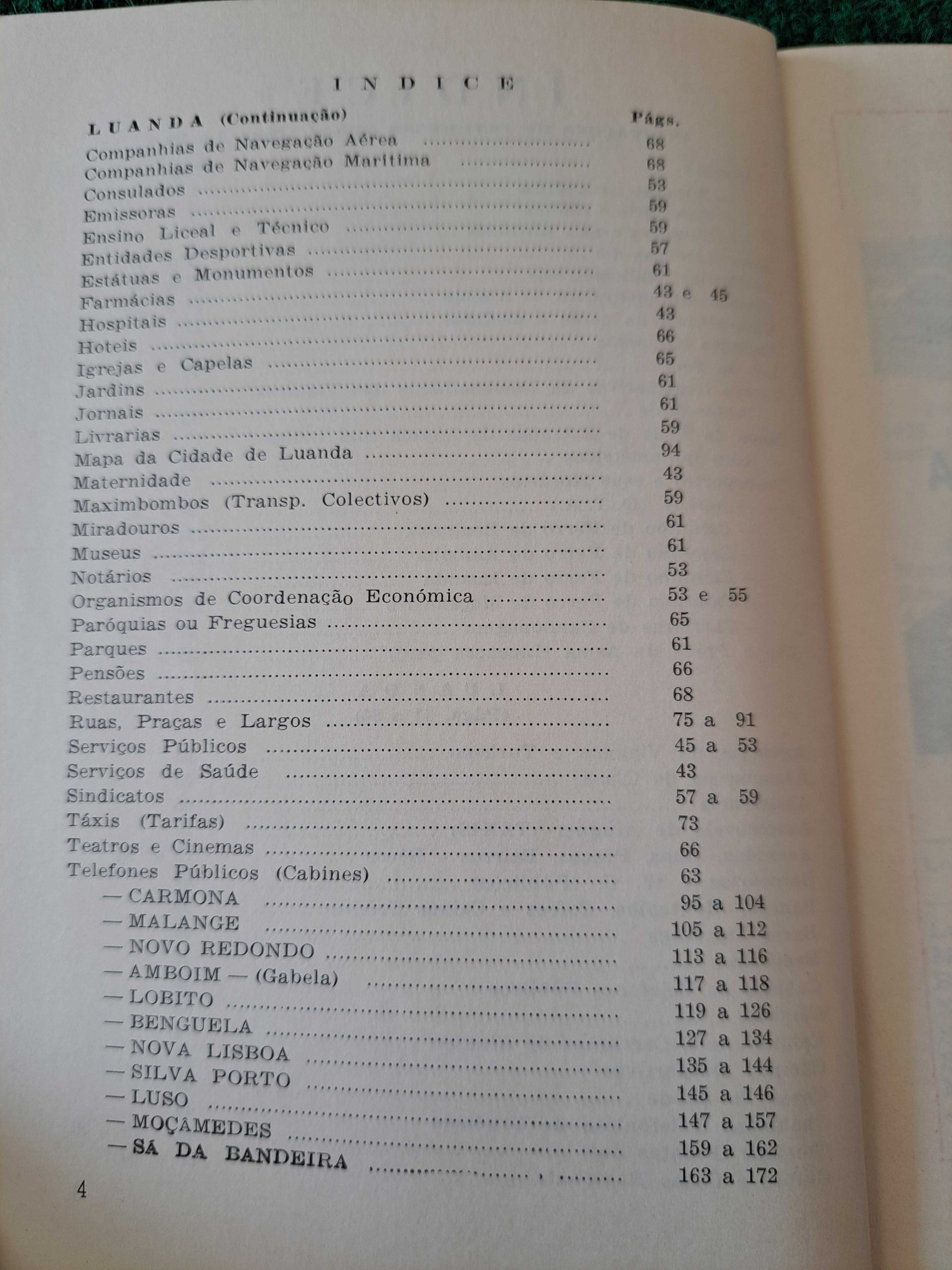 Província de Angola - Roteiro das Principais Cidades e Vilas