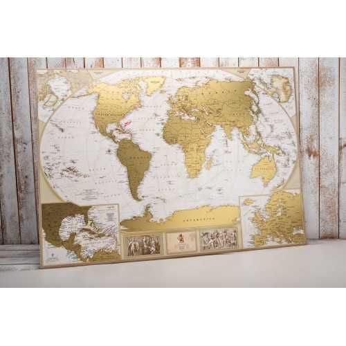 Скретч-карта світу Antique, скретч-карта мира