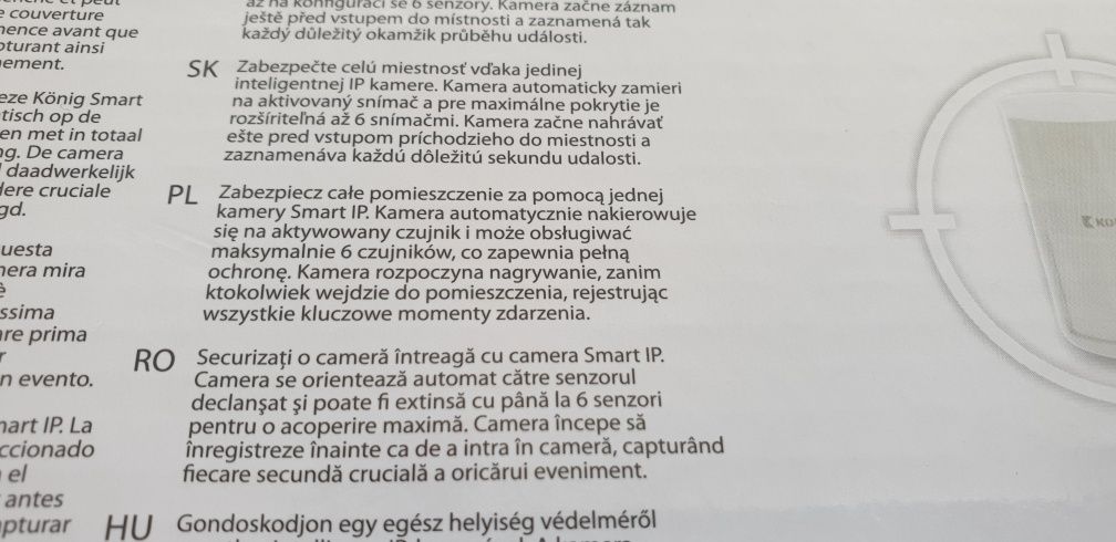 Kamera wi-fi, monitoring, czujniki, automat, Konig