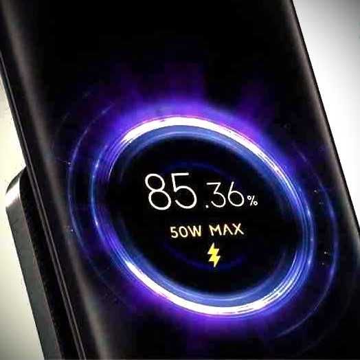 Carregador Wireless Xiaomi 55W Max vertical refrigerado a ar