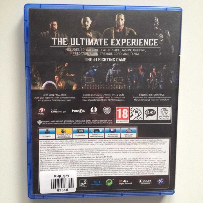 Mortal Kombat XL PL PlayStation 4 PS4 Sklep W-wa Ursynów