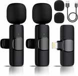 Bezprzewodowy mikrofon lavalier 2szt plug-Play do iPhone iPad [2183]