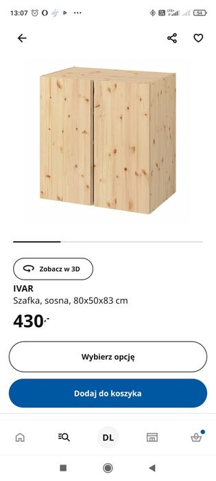 Szafka IVAR Ikea sosnowa