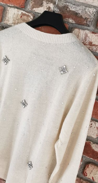 Zara Sweter Damski z cyrkoniami L