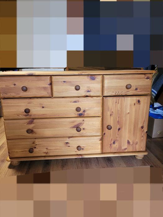 Komoda drewniana sosnowa