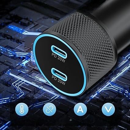 Ładowarka samochodowa 40W z 2 USB-C MATAUMAHI 12V/24V
