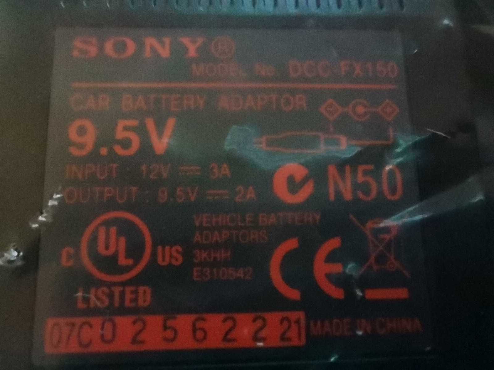 Adaptador Bateria Sony isqueiro carro