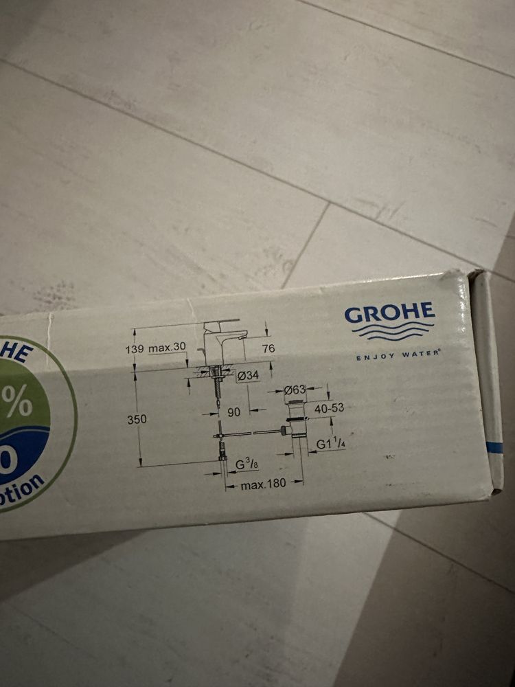 Grohe hans bateria umywalkowa kran srebrna chrom łazienka