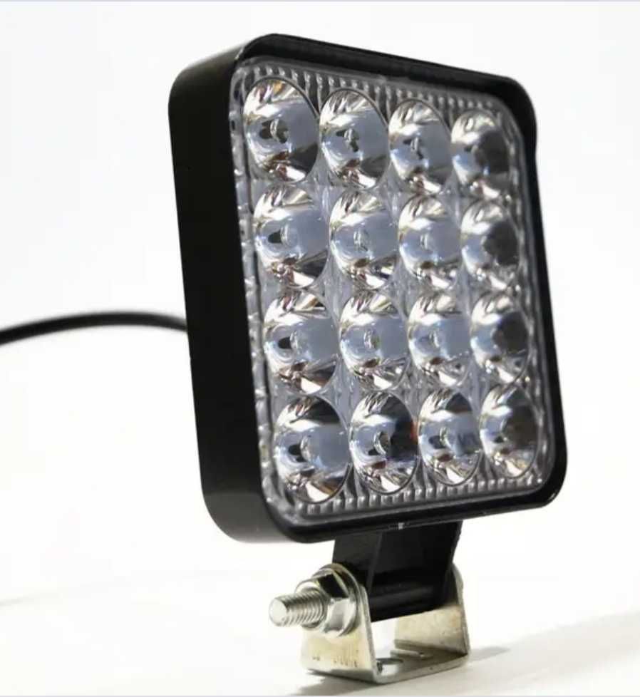 Фари лед 48W міні 8 на 8см стробоскоп нові 1шт. Фары ФСО LED 1шт
