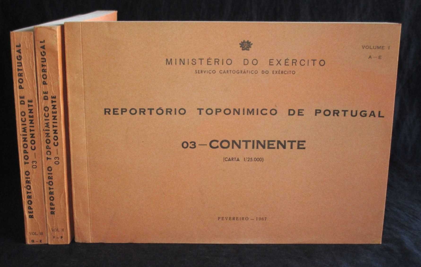 Livros Reportório Toponímico de Portugal Continente