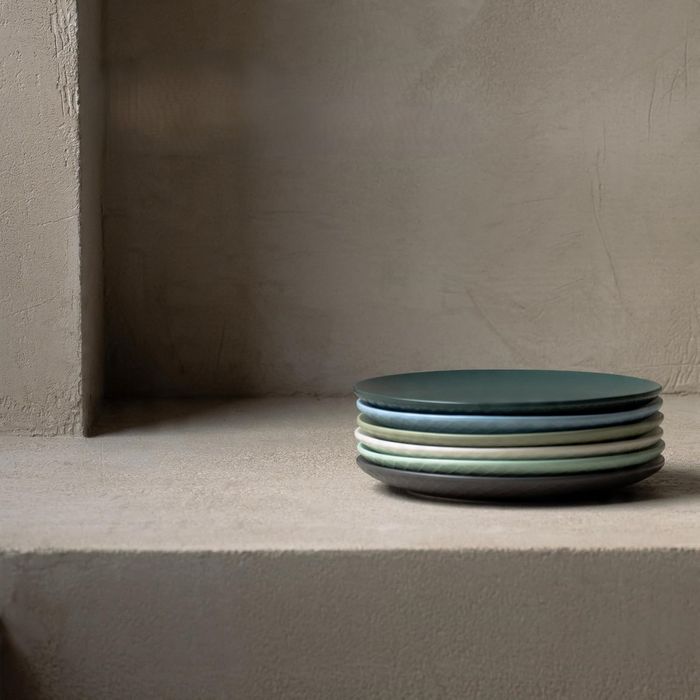 Kivy zestaw 6szt talerzy obiadowych ceramicznych różne kolory śr 27cm