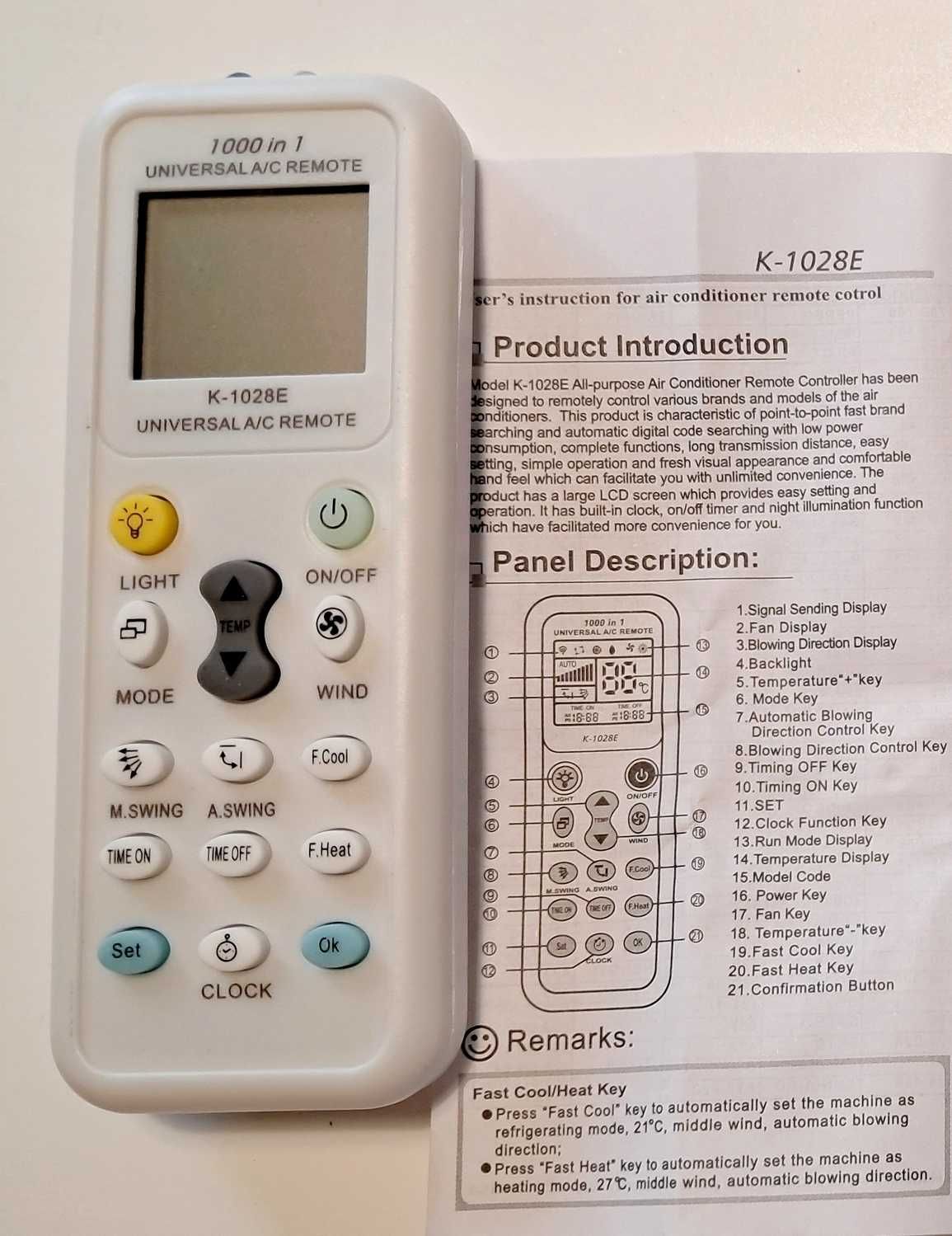 Uniwersalny pilot do klimatyzacji praktycznie wszystkie firmy i modele