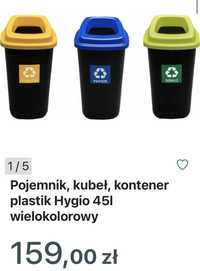 Pojemniki do segregacji 3 szt po 45l