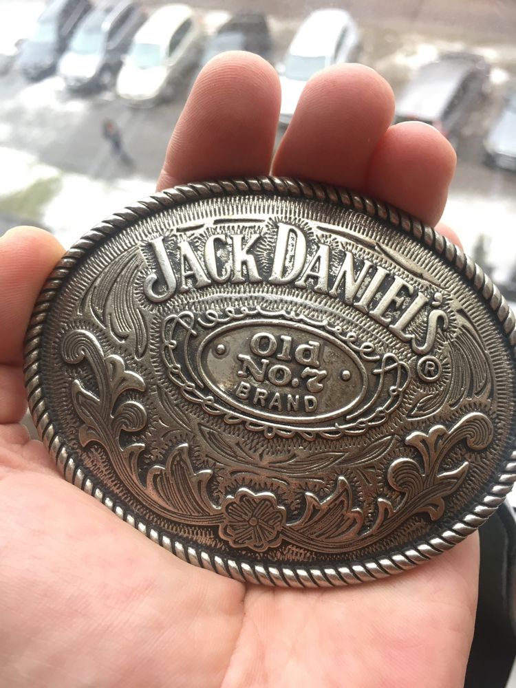 Ремінь чоловічий з баклею Jack Daniels. Оригінал. 120 см