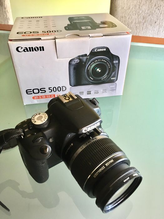 Canon EOS 500D 15 mega pixels + objetiva EF-S 18-55mm