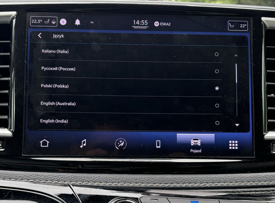 uconnect 5 Chrysler Pacifica polski mapy lektor lampy youtube spotify