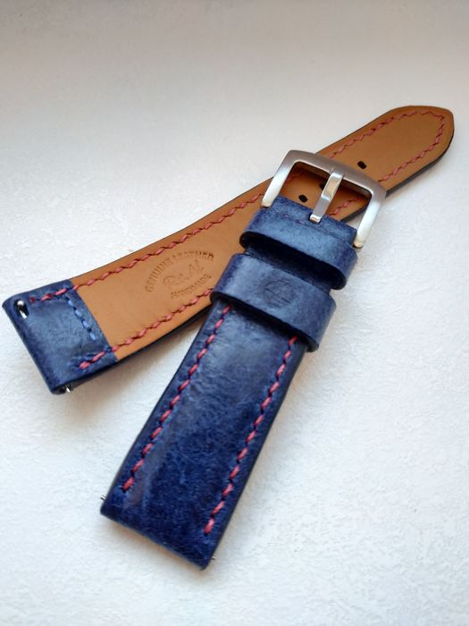 Pasek skórzany do zegarka 22/20 mm skóra Full Grain , szybki montaż