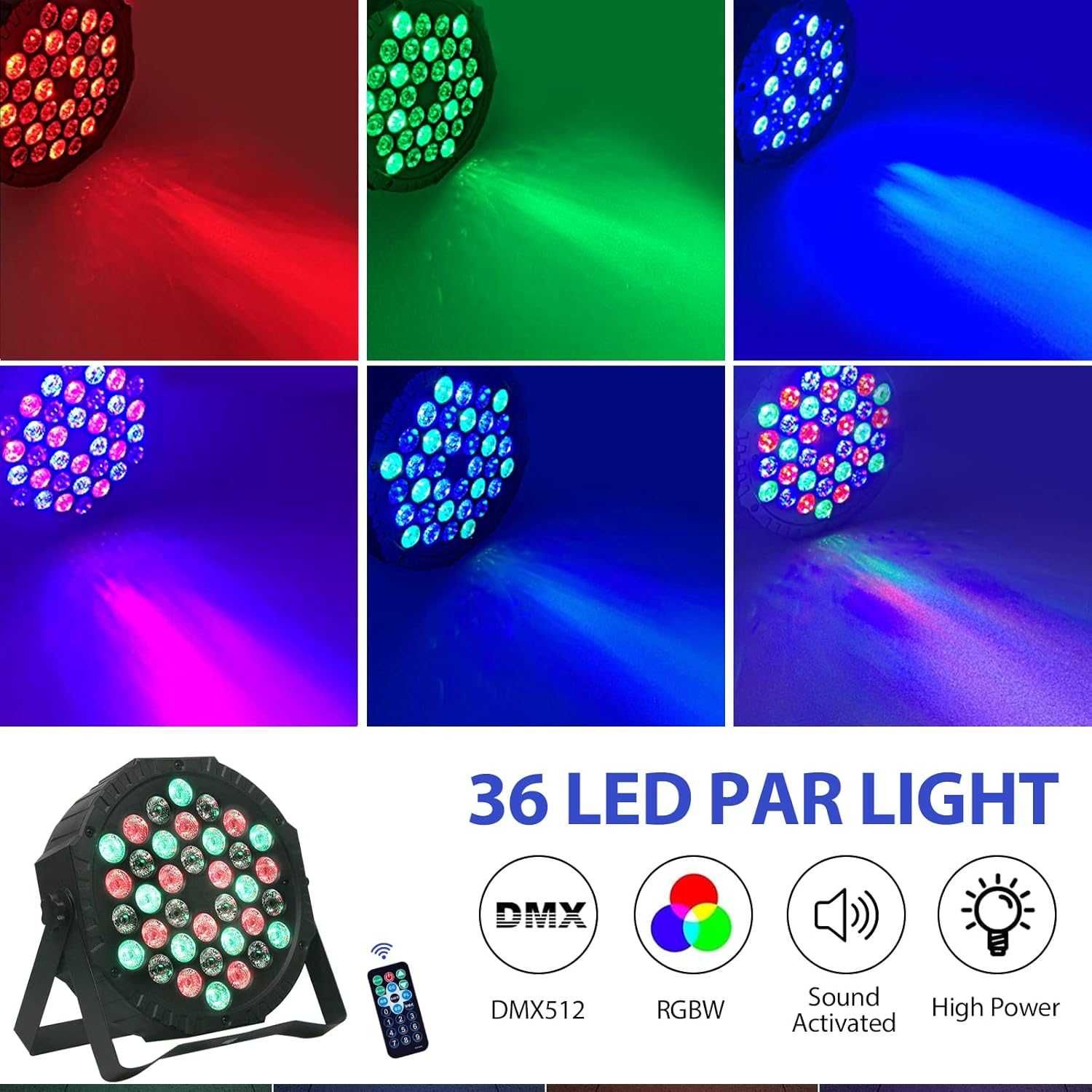 Nowe oświetlenie LED / lampa dyskotekowa / 4szt / RGB / DMX512 !9394!