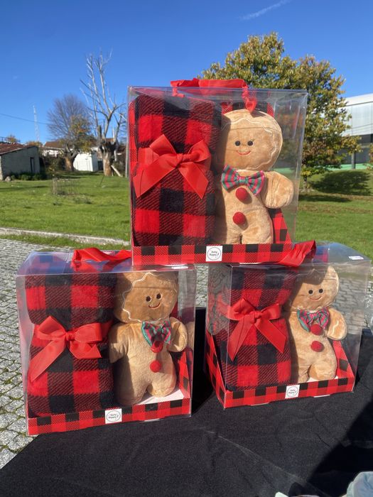 Manta + boneco de gengibre