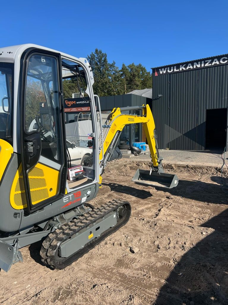 Mini koparka WACKER NEUSON ET18 różne łyżki MBM wypożyczalnia wynajem