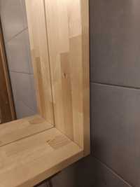 Lustro łazienkowe w drewnianej sosnowej  ramie