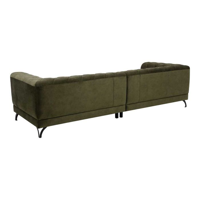 Sofa Totti oliwkowa + 2 szt. Pufa