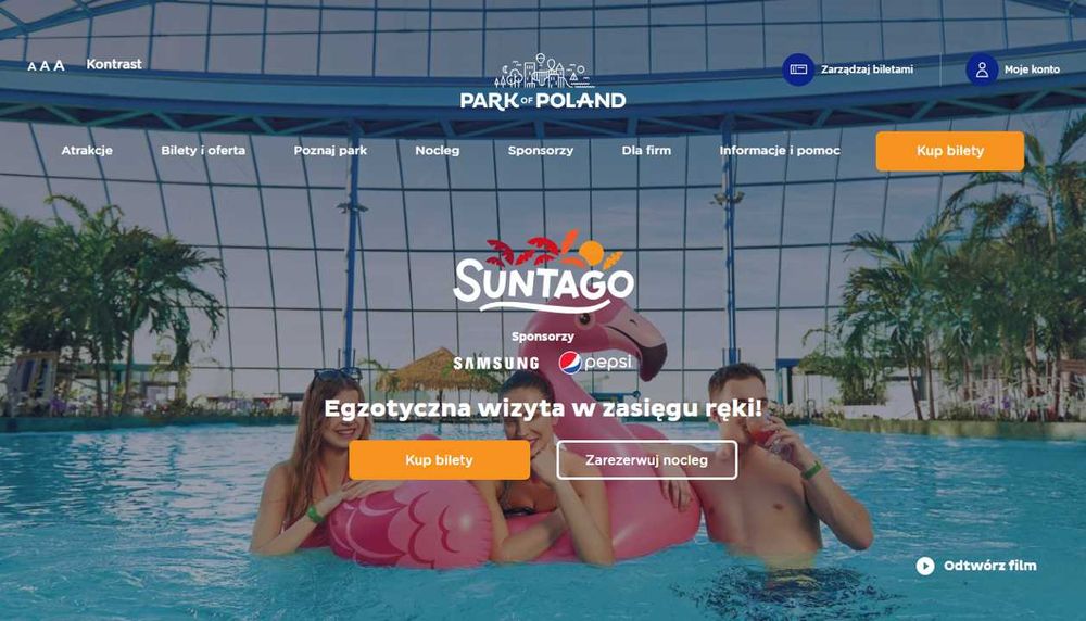 3 bilety do Suntago Park of Poland ważne do 30 czerwca - najtaniej!