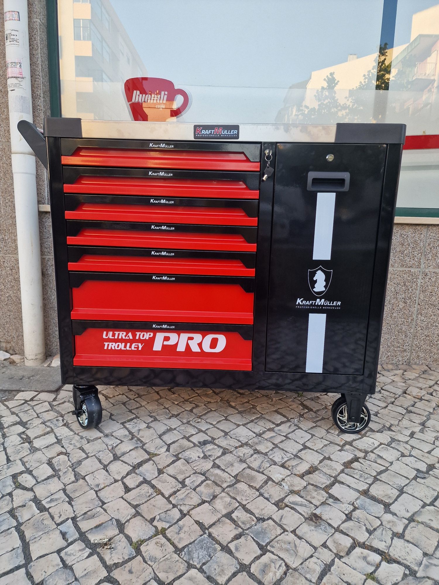 carinho de ferramenta 7 gavetas completas novo
