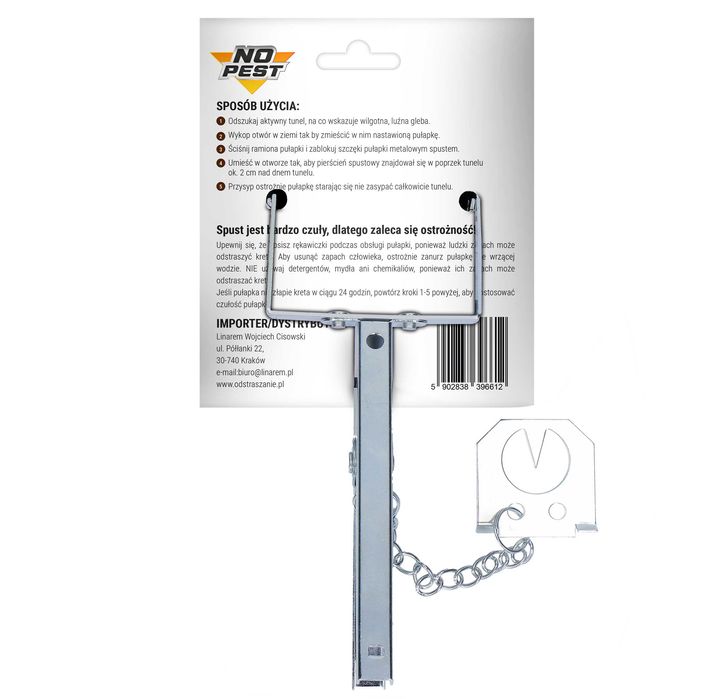 Łapka, pułapka na krety No Pest