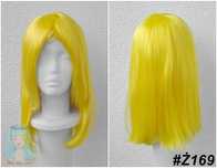 Żółta prosta peruka z długą grzywką cosplay żółty wig houseki no kuni