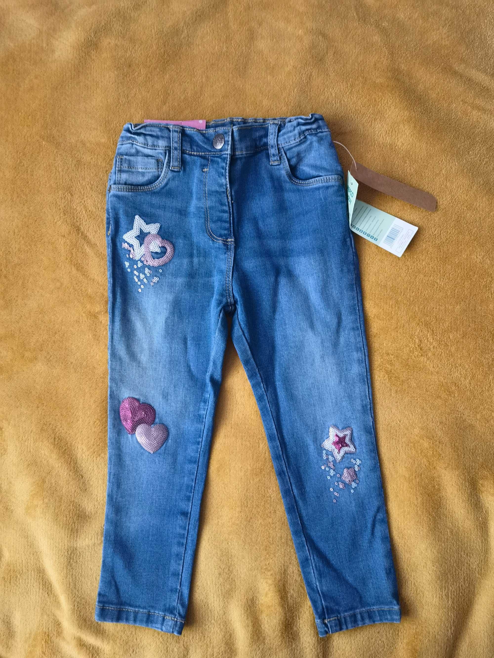 Jeansy Slim FIt dziewczęce rozm 98 Pepco