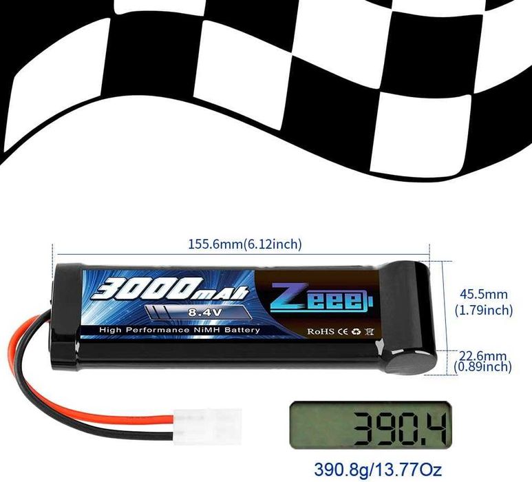 Zeee 8,4 V 3000 mAh RC Battery High Power NiMH