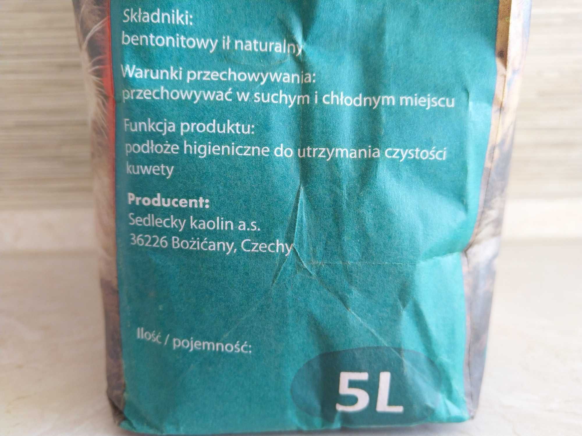 OKAZJA Żwirek dla kota zbrylający się 5l bentonit Wysyłam