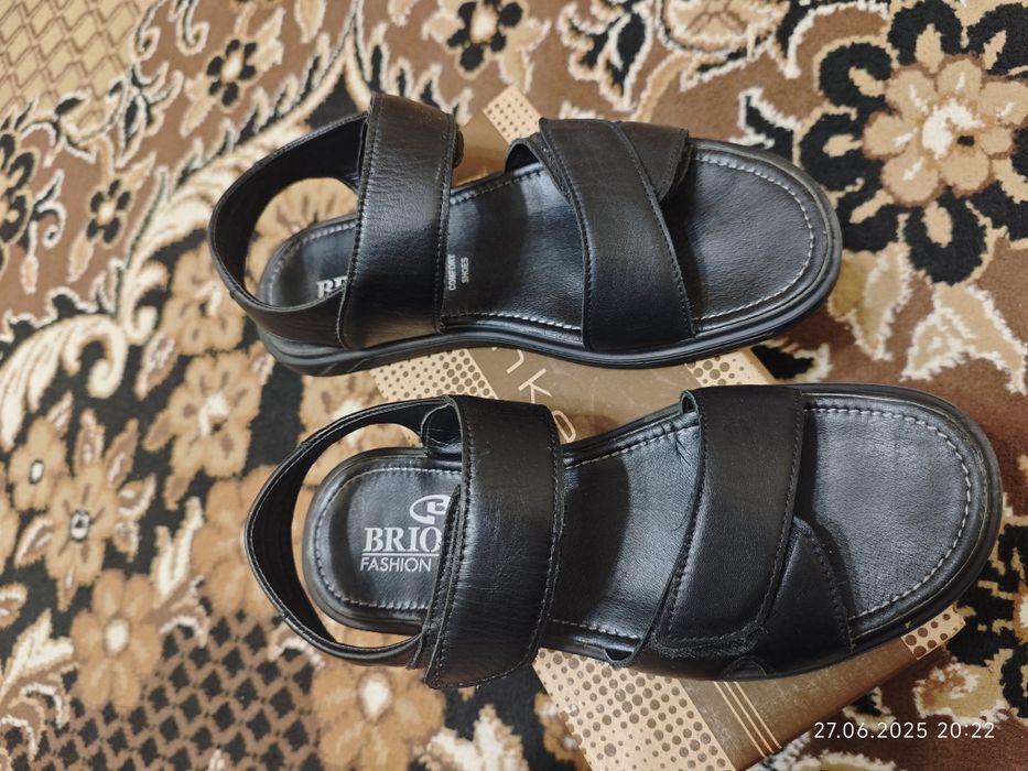 Мужские кожаные босоножки/сандали