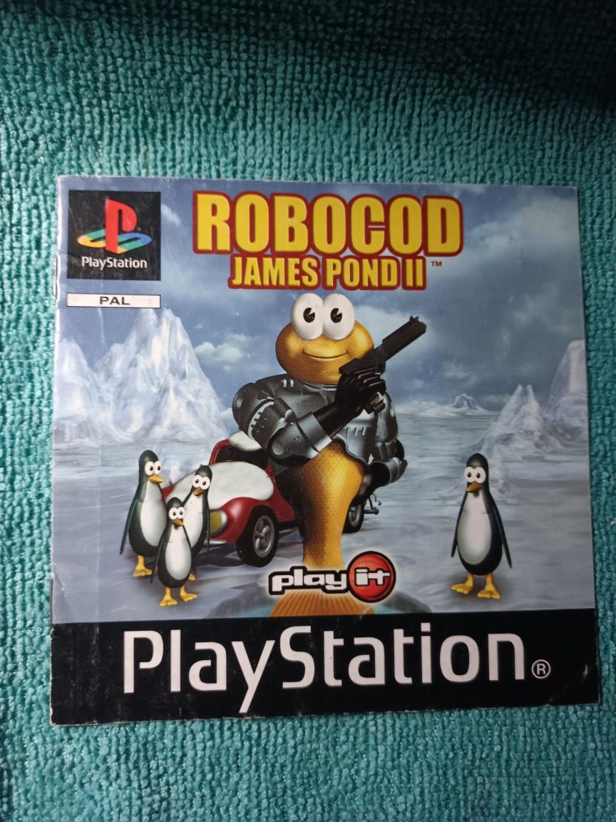 Ps1 Robocod James Bond 2 psx psone Książeczka Manual Angielski