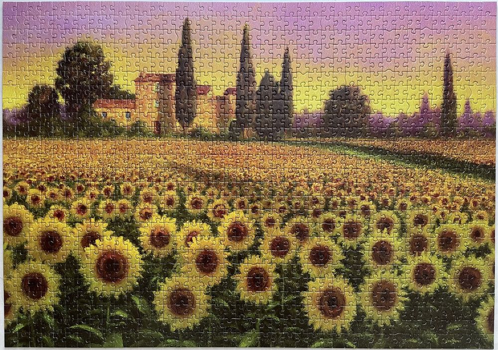 WYMIANA puzzle Educa, pole słoneczników, 1000 el.