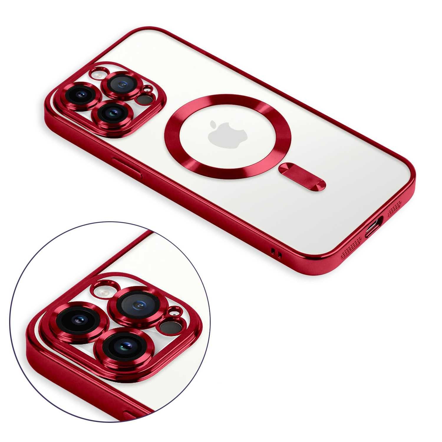 Etui Case do Iphone 13/14/15 Plus Pro Max Magsafe Magnetyczne Czerwone