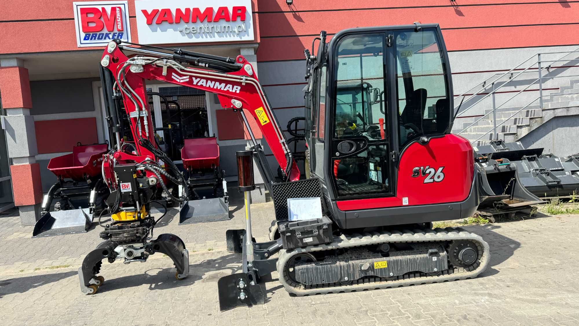Yanmar SV26 system niwelacji laserowej + ENGCON głowica wychylna