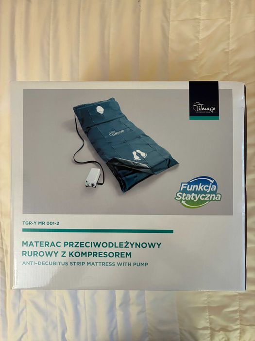 Materac przeciwodleżynowy rurowy z kompresorem TIMAGO