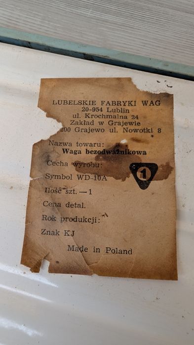 unikat PRL! waga bezodważnikowa WD-10A - Lubelskie Fabryki Wag - vinta