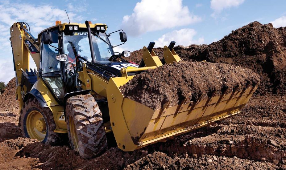 Usługi Koparko Ładowarką Cat 434E Chełm Okolice, roboty ziemne.
