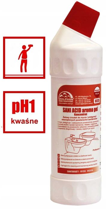 Żel do toalet z aktywną powłoką Sani Acid Aroma Gel Red różowa siła 1L
