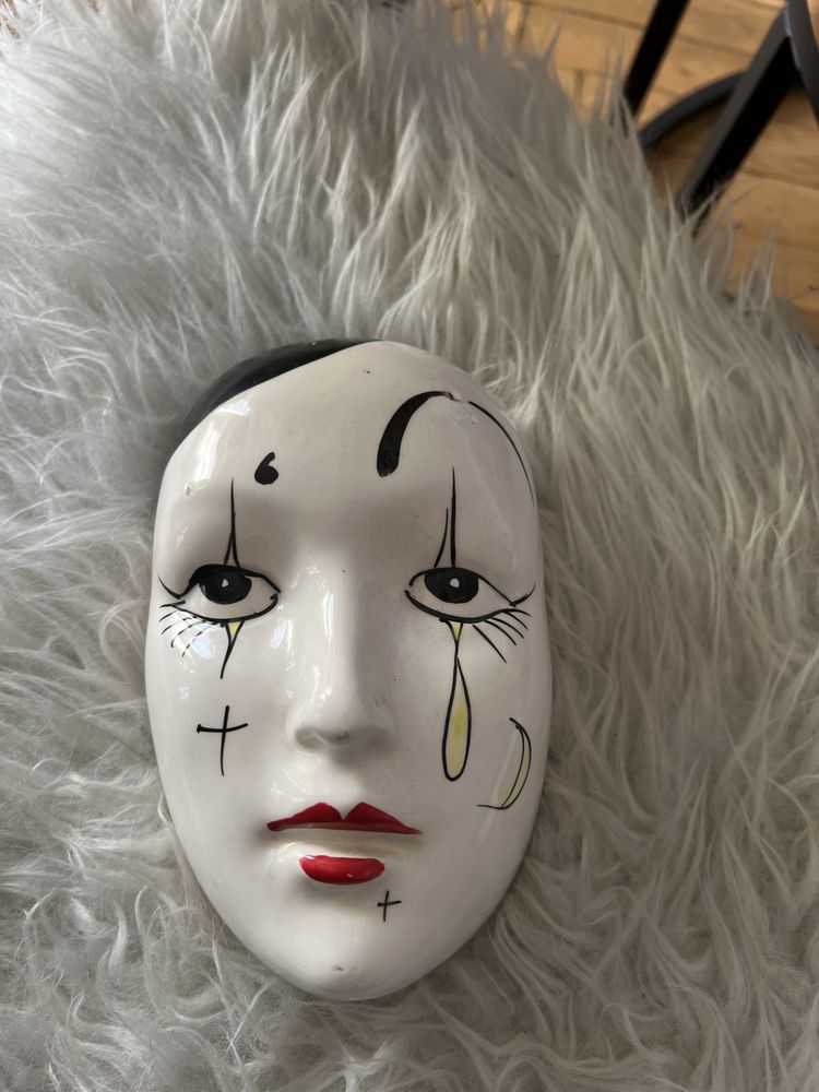 Porcelanowa maska vintage crying mask Marionetka