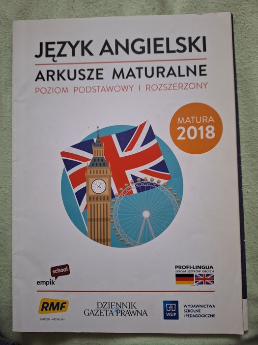 Oddam za darmo język angielski arkusze maturalne