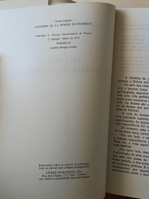 A História do pensamento económico - Henri Denis