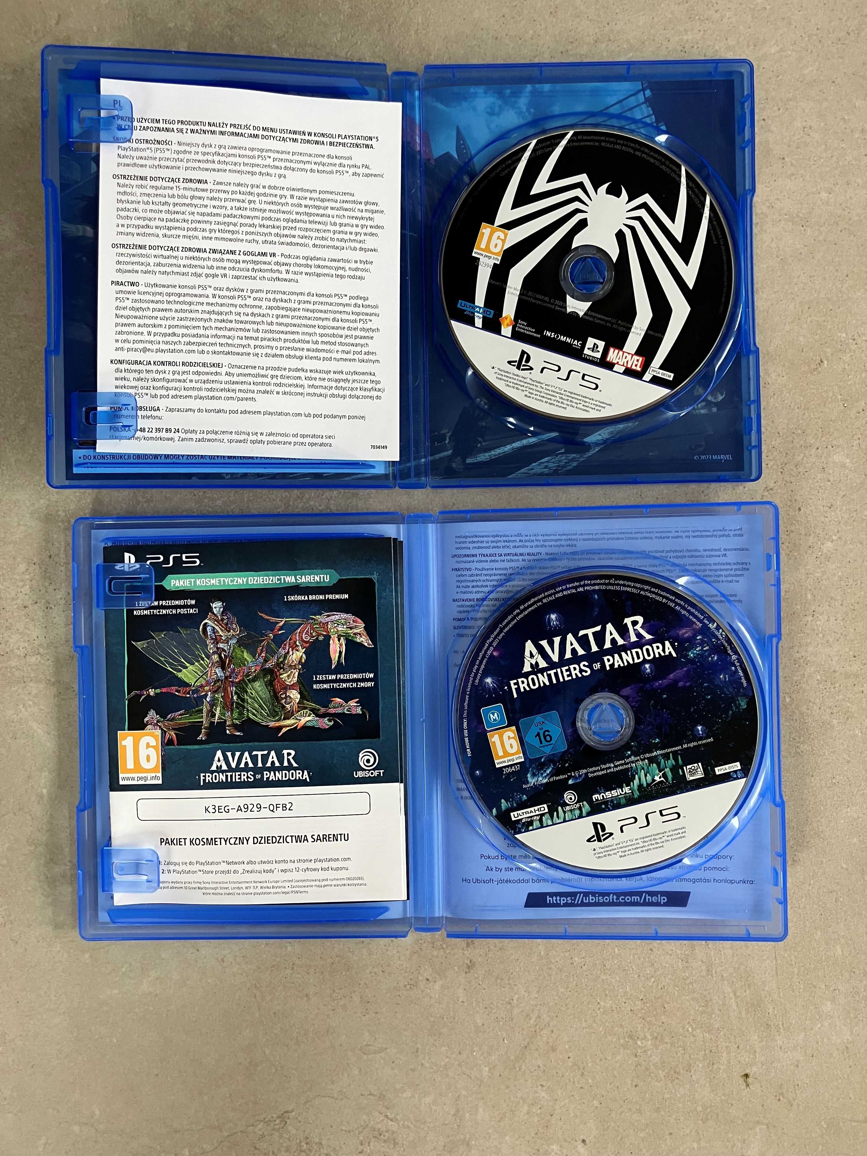 Gry PS5, Spiderman2, Avatar Frontiers of Pandora - Special Edition