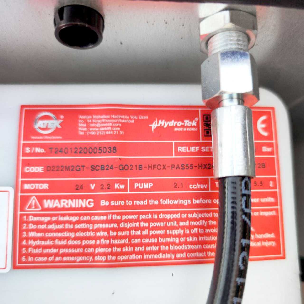 Гідроборт 1000 кг 24В ATEK LIFT DM 1000 (1800x2300, ALM 30)