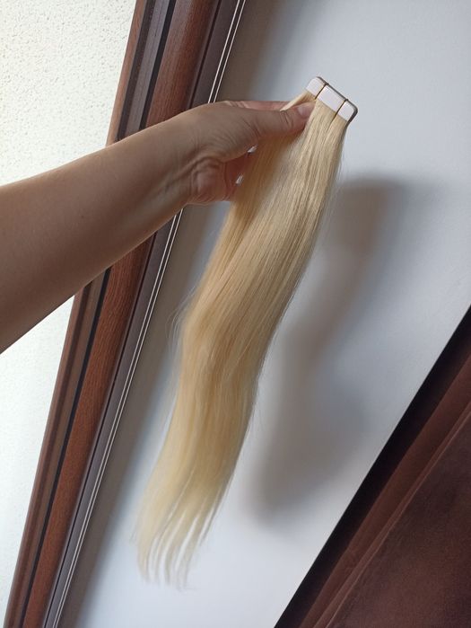 Włosy tape on słowiańskie 10 kanapek 20sztuk 53cm