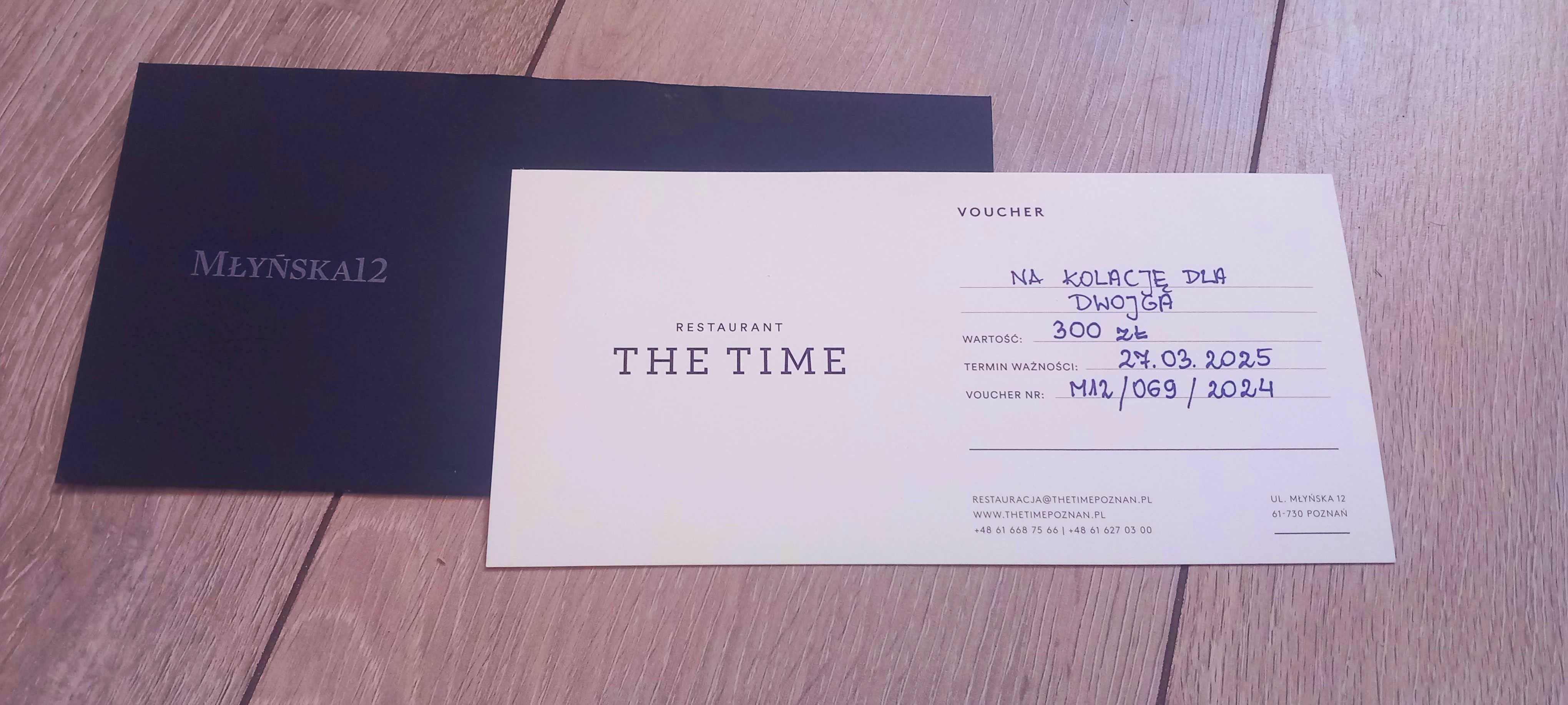 Voucher 300 zł Restaurant The Time