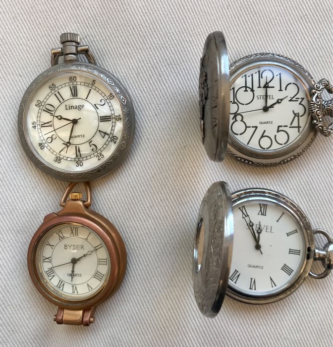 16 relógios de bolso todos Quartz Byser Le Temps Linage Stevel Cassali Lorens Arotti entre outros